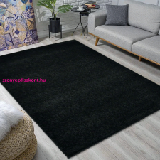 Budapest Carpet Den Nora egyszínű fekete 120x170cm Modern szőnyeg lakástextília