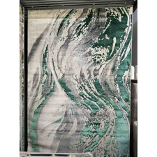 Budapest Carpet Den Sunset 1115 Fehér-Zöld 80x150cm modern szőnyeg lakástextília