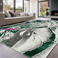 Budapest Carpet Den Sunset new 1115 Fehér-Zöld 200x290cm modern szőnyeg lakástextília