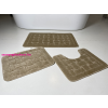 Budapest Carpet Fürdőszobai szőnyeg 3 részes - DEN bézs téglás