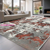 Budapest Carpet TOP! Den. Sunset new 9428 Szürke-Pink 160x230cm modern szőnyeg