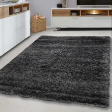 Budapest Carpet TOP! EGYSZÍNŰ SHAGGY SZŐNYEG, Den. CAREN 5121 antracit 120x170cm lakástextília