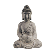 Buddha szobor mécsestartóval, 46 cm dekoráció