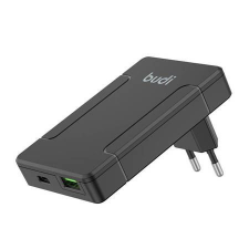 Budi USB-A és USB-C hálózati töltő EU/UK/US/AU adapter fejekkel (337) mobiltelefon kellék
