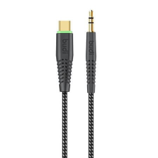 Budi USB-C - AUX kábel 1,2m fekete (150TXA) kábel és adapter