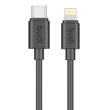 Budi USB-C - LIghnting kábel 1.2m fekete (023TL) (023TL) kábel és adapter