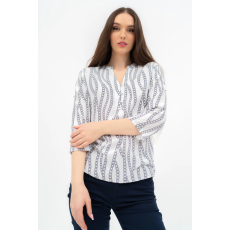 BUDMIL 3/4-es ujjú női blúz Női XS fehér-s.kék 20770069-001251-0199