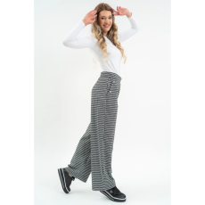 BUDMIL bő szárú nadrág Női L fekete-fehér 20630149-002252-0499