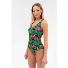 BUDMIL Egyrészes fürdőruha Női XL fekete-zöld fürdőruha, bikini
