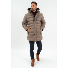 BUDMIL férfi téli kabát, KOLMAN25, Barna, 3XL