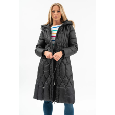 BUDMIL Hosszú téli kabát Női XXL fekete 20030559-002252-0699 női dzseki, kabát