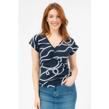 BUDMIL karcsúsított póló Női L s.kék-fehér női póló