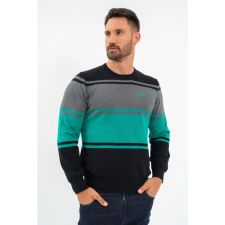 BUDMIL Kötött pulóver Férfi L fekete-zöld 20050831-002252-0499 férfi pulóver, kardigán