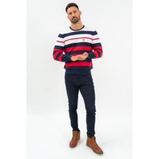 BUDMIL Kötött pulóver Férfi XL s.kék-piros 20050832-001252-0599