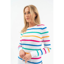 BUDMIL Kötött pulóver Női S fehér-színes 20050822-001252-0299 női pulóver, kardigán