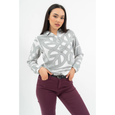 BUDMIL Lezser fazonú blúz Női XL fekete-fehér 20770077-001252-0599