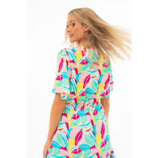 BUDMIL Mell alatt húzott nyári Ruha Női S fehér-pasztell 20660019-001251-0299