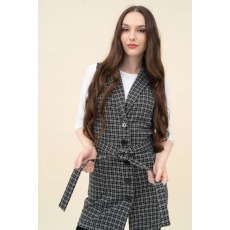 BUDMIL Mellényruha Női M fekete-fehér 20650035-002242-0399