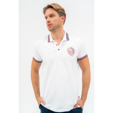 BUDMIL Modern fit galléros póló Férfi L fehér 20730264-001251-0499