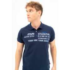 BUDMIL Modern fit galléros póló Férfi L s.kék 20730265-002251-0499 férfi póló