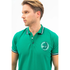 BUDMIL Modern fit galléros póló Férfi L zöld 20730264-003251-0499