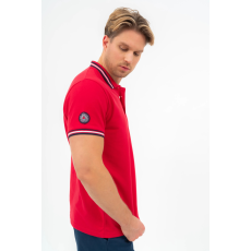 BUDMIL Modern fit galléros póló Férfi M piros 20730264-002251-0399