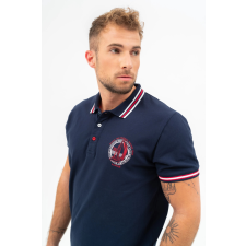 BUDMIL Modern fit galléros póló Férfi M s.kék 20730264-004251-0399 férfi póló