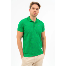 BUDMIL Modern fit galléros póló Férfi M zöld 20730269-001251-0399