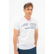 BUDMIL Modern fit galléros póló Férfi XXL fehér 20730265-001251-0699