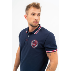BUDMIL Modern fit galléros póló Férfi XXL s.kék 20730264-004251-0699