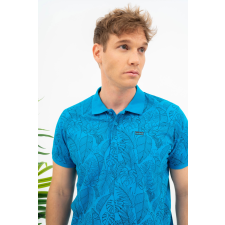BUDMIL Modern fit galléros póló Férfi XXL türkiz 20730269-002251-0699 férfi póló