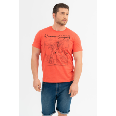 BUDMIL modern fit póló Férfi L narancs melír