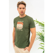 BUDMIL modern fit póló Férfi XL keki zöld-melír 20310109-002251-0599 férfi póló