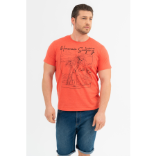 BUDMIL modern fit póló Férfi XL narancs melír férfi póló