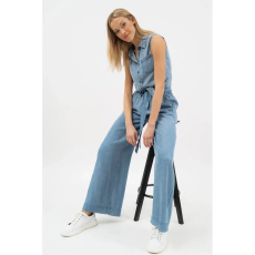 BUDMIL Női bőszárú hosszúnadrág lyocell sötétkék L 20630157-001261-0499