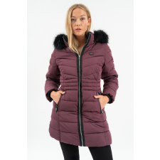 BUDMIL női téli kabát, HANNA25, Bordó, XL női dzseki, kabát