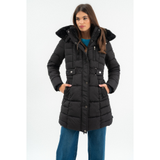 BUDMIL női téli kabát, WELLY, Fekete, 2XL