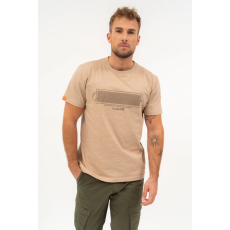 BUDMIL regular fit póló Férfi L bézs melanzs 20310109-001251-0499