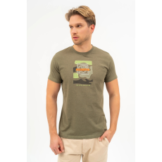 BUDMIL regular fit póló Férfi M keki zöld-melír 20300448-001251-0399