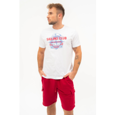 BUDMIL regular fit póló Férfi S fehér 20300446-002251-0299 férfi póló