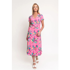 BUDMIL szövött ruha Női L rózsaszín-zöld