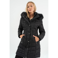 BUDMIL Téli kabát dupla elejerésszel Női L fekete 20030555-003252-0499