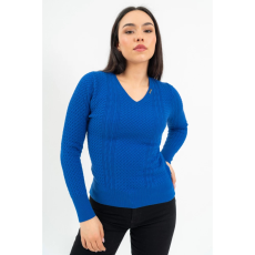BUDMIL V-nyakú kötött pulóver Női XS kék 20050819-006252-0199