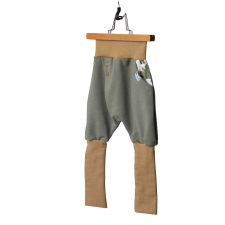  Buggyos nadrág, dinó, barna babanadrág