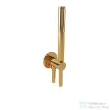 Bugnatese gégecső csatlakozós zuhanytartó zuhanyszettel,arany 19716DO csaptelep