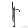 Bugnatese Kline szabadon álló kádtöltő csaptelep alaptesttel és zuhanyszettel,matt fekete 5760NE