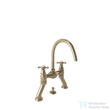 Bugnatese LADY peremre építhető 3 üléses mosdó csaptelep automata leeresztővel,Bronz 915BR csaptelep