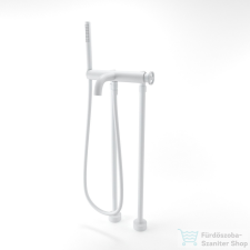 Bugnatese MILLENOVECINQUANTA szabadonálló kádcsaptelep, zuhanyszettel, fehér színben 4602PBI csaptelep