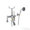 Bugnatese OXFORD peremre szerelhető kádtöltő csaptelep zuhanyszettel,króm/arany 6304CRDO