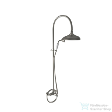 Bugnatese OXFORD termosztátos zuhanyrendszer 20 cm-es fejzuhannyal,zuhanyszettel,szálcsiszolt nikkel 6337CNS csaptelep